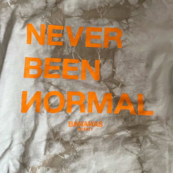 Bananas Monkey Tie Dye Never Been Normal Hoodie Size Large - Picture 5 of 5
